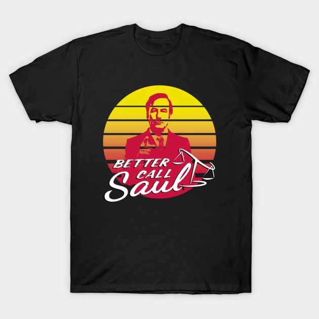 Better Call Saul - Vaporwave Style T-Shirt by snapoutofit